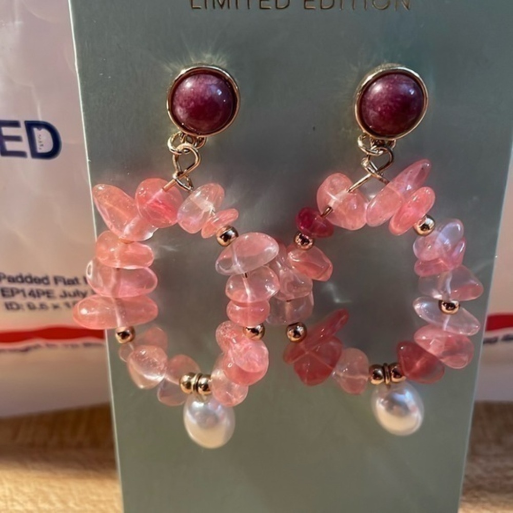Boho Gem Stone earrings